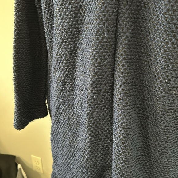 Marine Layer Birdseye Cardigan Longline Sweater Navy Jet Black Size XS - Picture 10 of 13